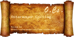 Ostermayer Csillag névjegykártya
